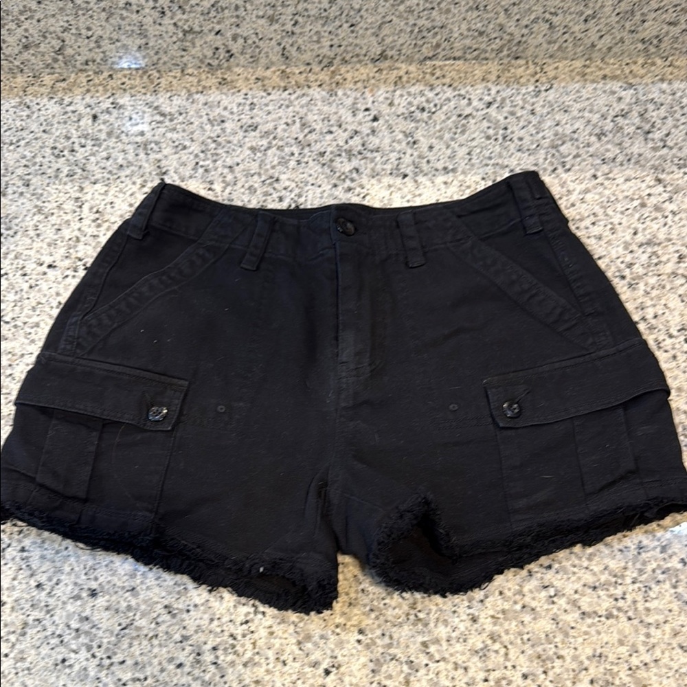 Lucky Brand Black Cargo Shorts with Relaxed Fit